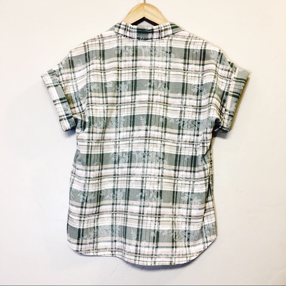Vintage Patterned Short Sleeve Button Up - image 2